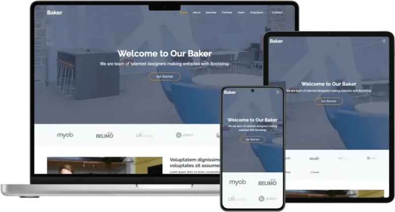 Baker Free Onepage Bootstrap Theme Bootstraptaste - Download Professional Nature Photo | Mobile