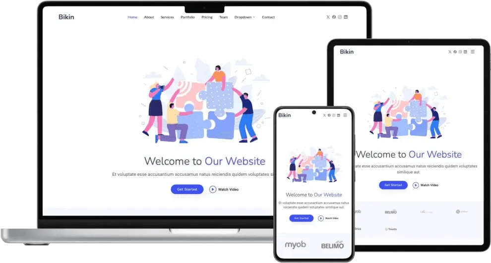 Bikin Free Bootstrap Landing Page Template Bootstrapmade