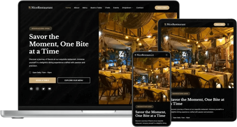 Delicious Best Free Restaurant Bootstrap Template 2025 Bootstrapmade - Mountain Designs - Incredible Full HD Collection