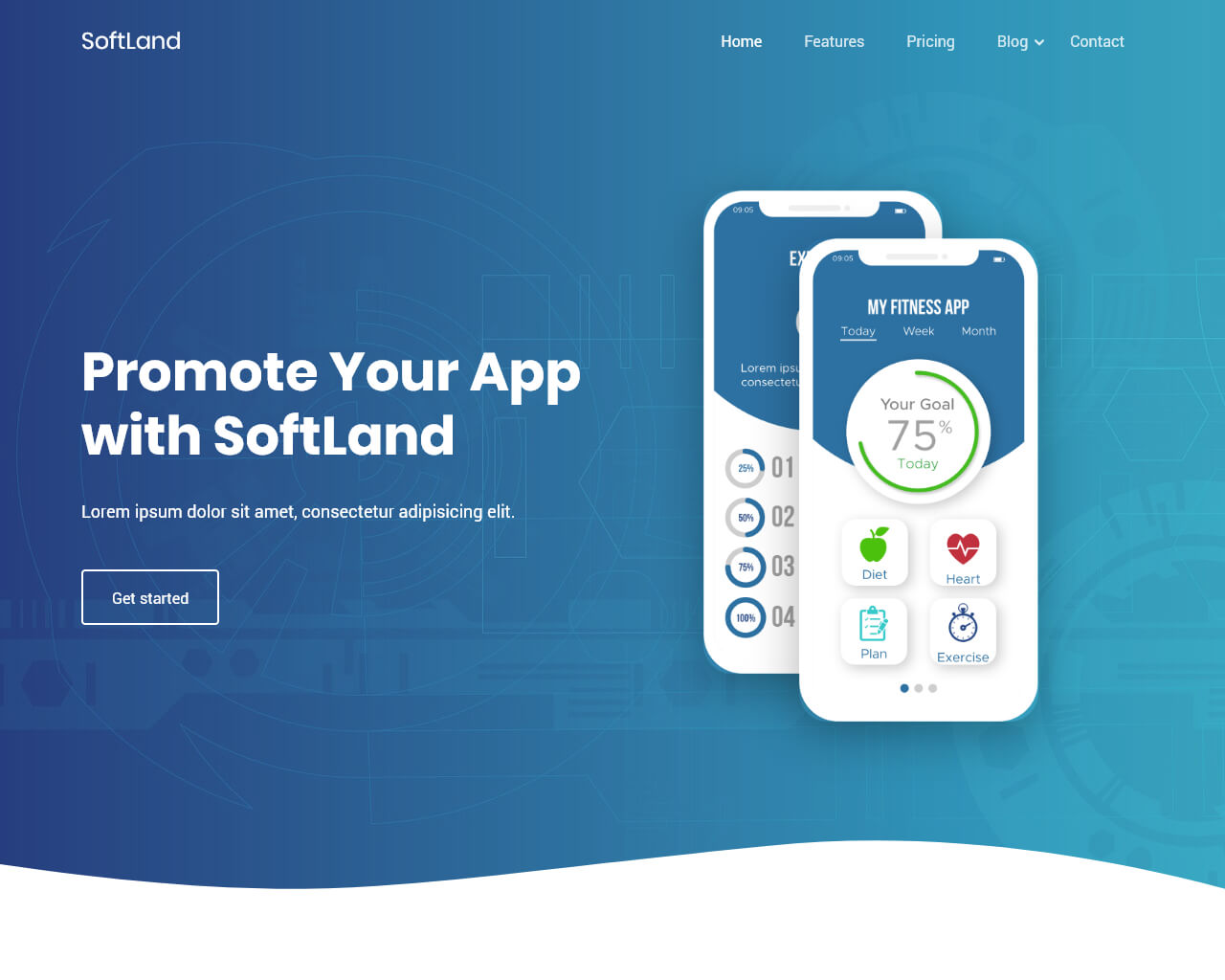 Softland Free Bootstrap Landing Page Template Bootstraptaste
