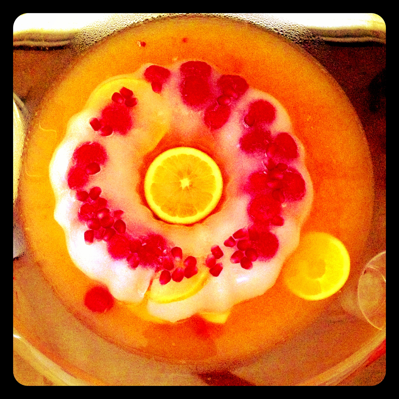 Sue's 2012 Crafty Day Punch! Aperol, Prosecco, and a couple secret ingredients. 100% refreshing!
