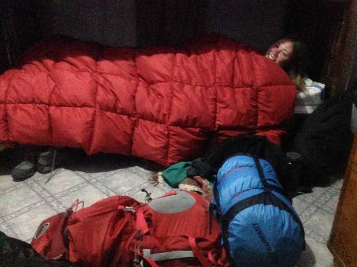 Our last night of sleep in beds before the big trek