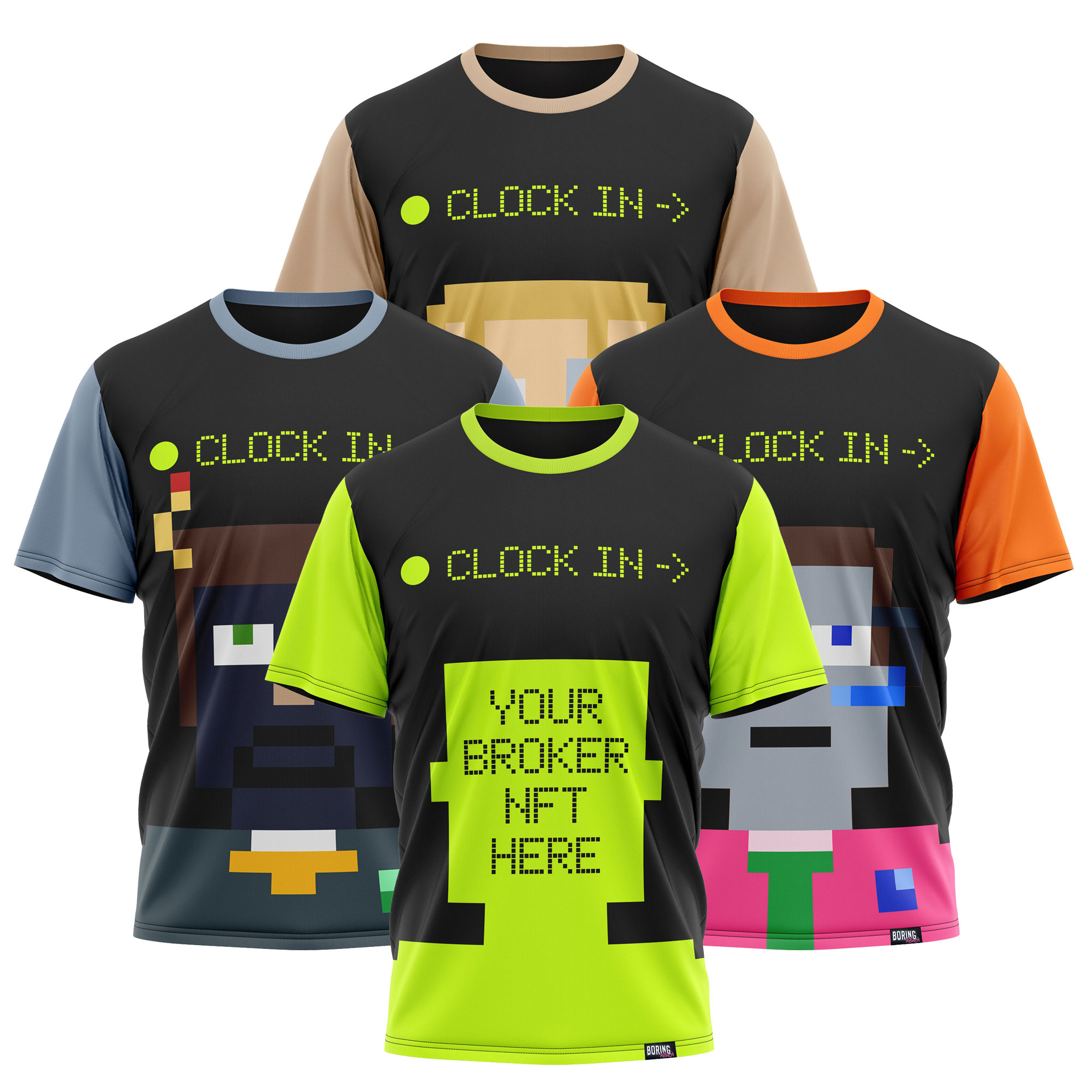 StonkBrokers Custom Clock In Tech Shirt