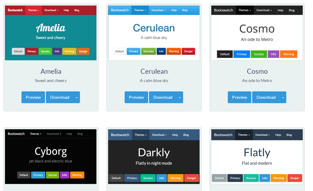 bootswatch, temas y plantillas para bootstrap gratis