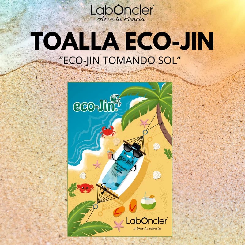 TOALLA PLAYA 'Eco-Jin tomando sol'