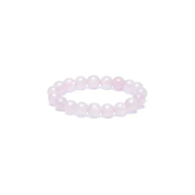 Anillo elástico de cuarzo rosa