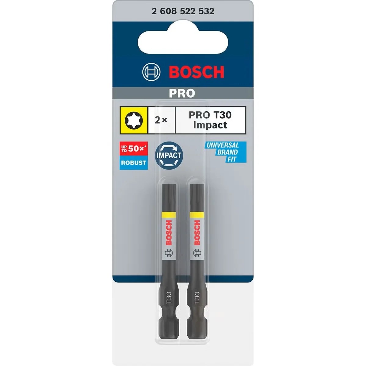 Punta de atornillar PRO Torx Impact T30 x 55 mm (2 piezas)