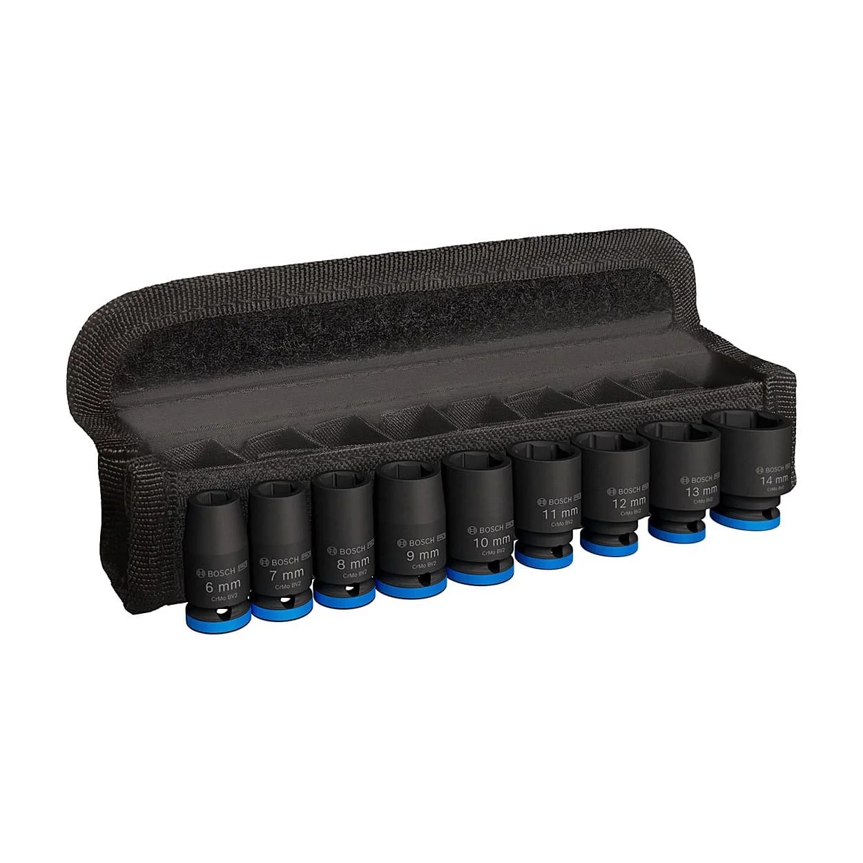 Juego de Dados de Impacto - Mando 1/4”x 25mm (9 Piezas 6/7/8/9/10/11/12/13/14mm)