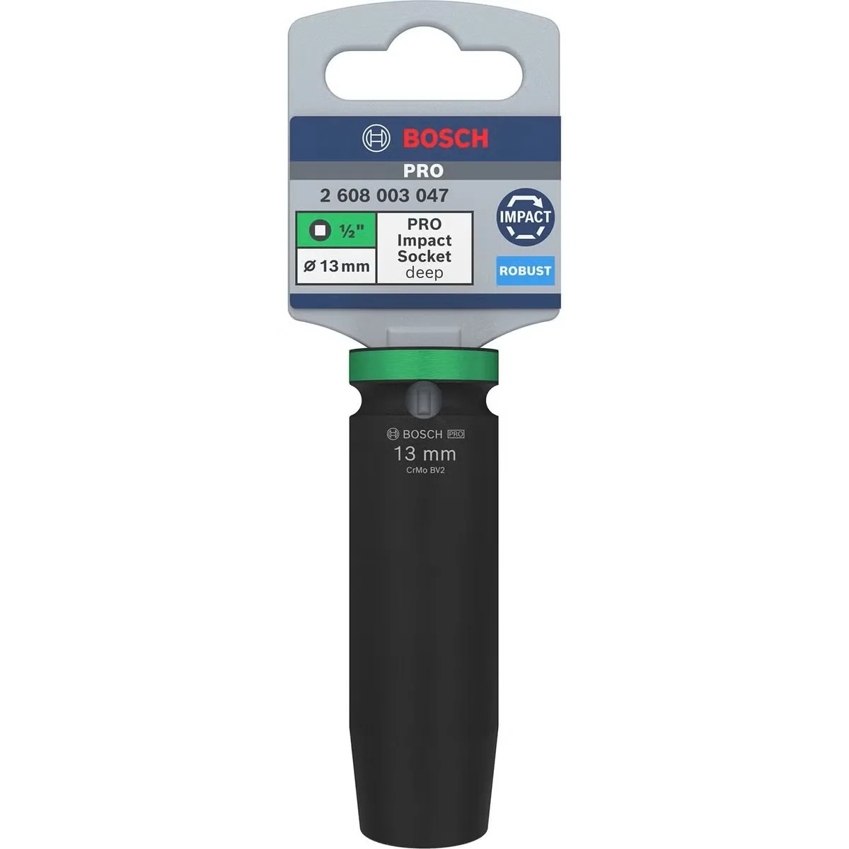 Dado de Impacto #13mm - Mando 1/2”x (LARGE 77mm)