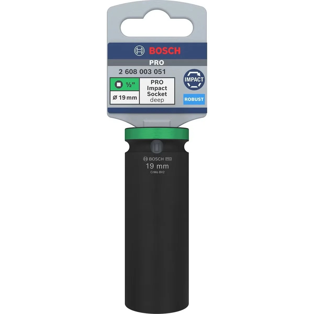 Dado de Impacto #19mm - Mando 1/2”x (LARGE 77mm)