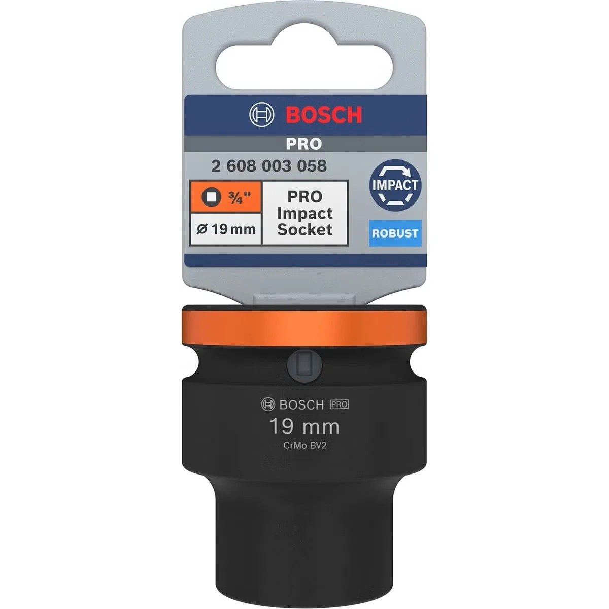 Dado de Impacto #19mm - Mando 3/4” x (STANDARD 51mm)
