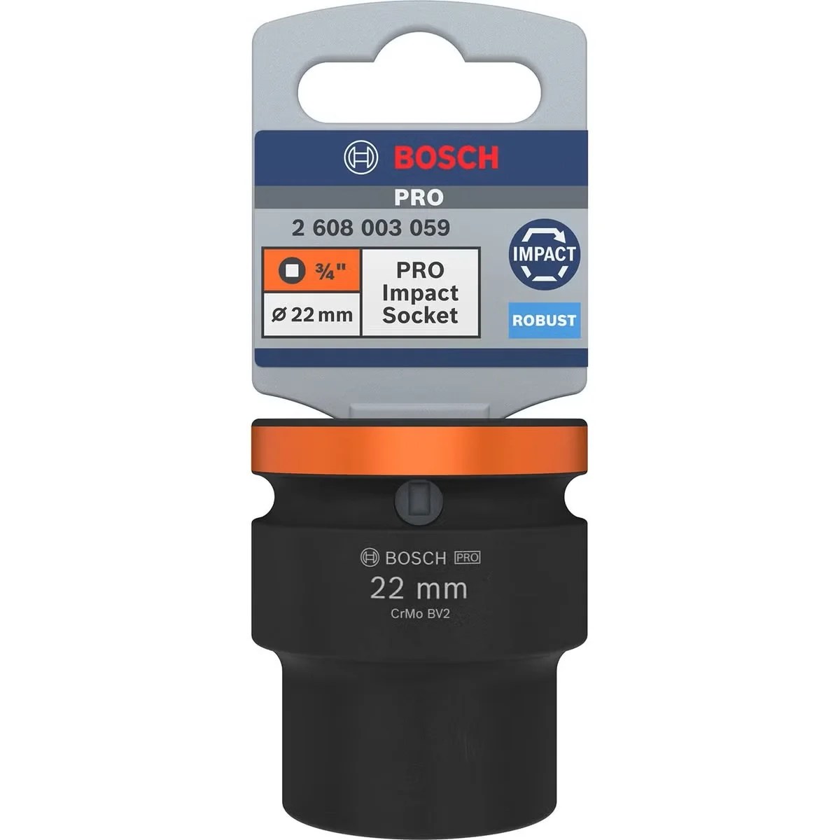 Dado de Impacto #22mm - Mando 3/4” x (STANDARD 51mm)