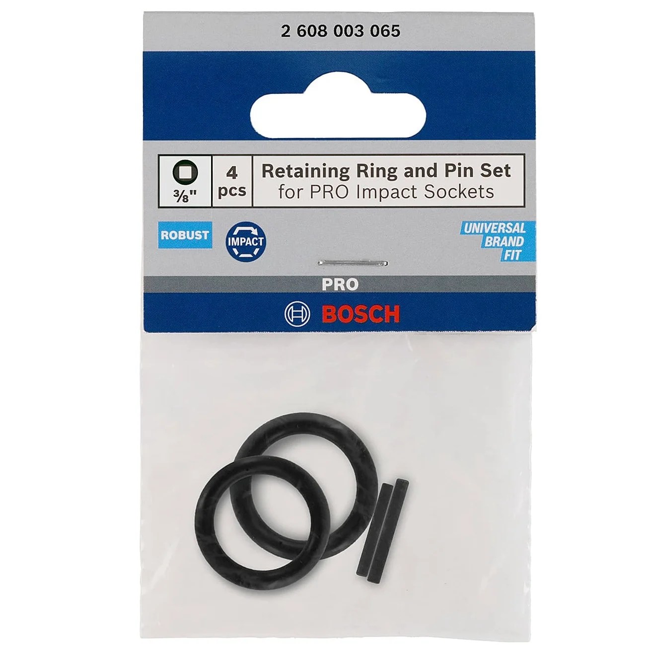 Pin & Anillo Retenedor para copas de impacto 3/8”
