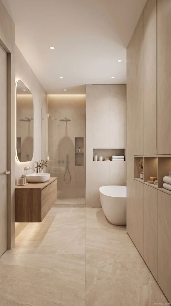 Bathroom Storage Ideas Built-In Wall