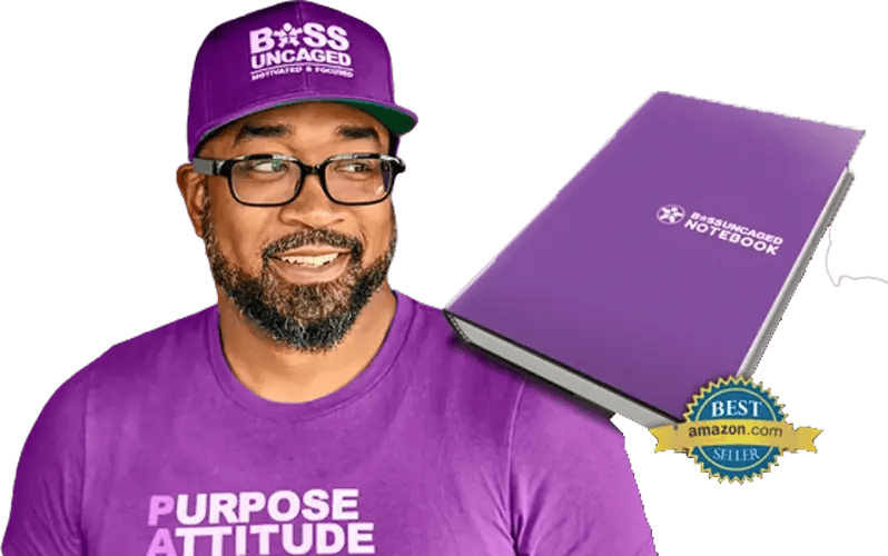 A power move in action: a man rocking glasses and a bold purple "BOSS UNCAGED" hat pairs it seamlessly with his "PURPOSE ATTITUDE" T-shirt. Beside him, a striking purple "BOSS UNCAGED" notebook branded proudly with a "Best Seller" ribbon. This isn't just branding; it's an empire in the making. He's laying down the foundation for success, offering game-changing podcasting tips and laser-focused digital marketing strategies tailored for small businesses ready to dominate their market spheres.

Ready to scale up? Align your brand’s vision with proven tactics and unlock unparalleled growth potential. Dive into Boss Uncaged insights now! 🚀 #BossUncaged #PodcastingTips #DigitalMarketingStrategies - Boss Uncaged™ OmniMedia Inc.