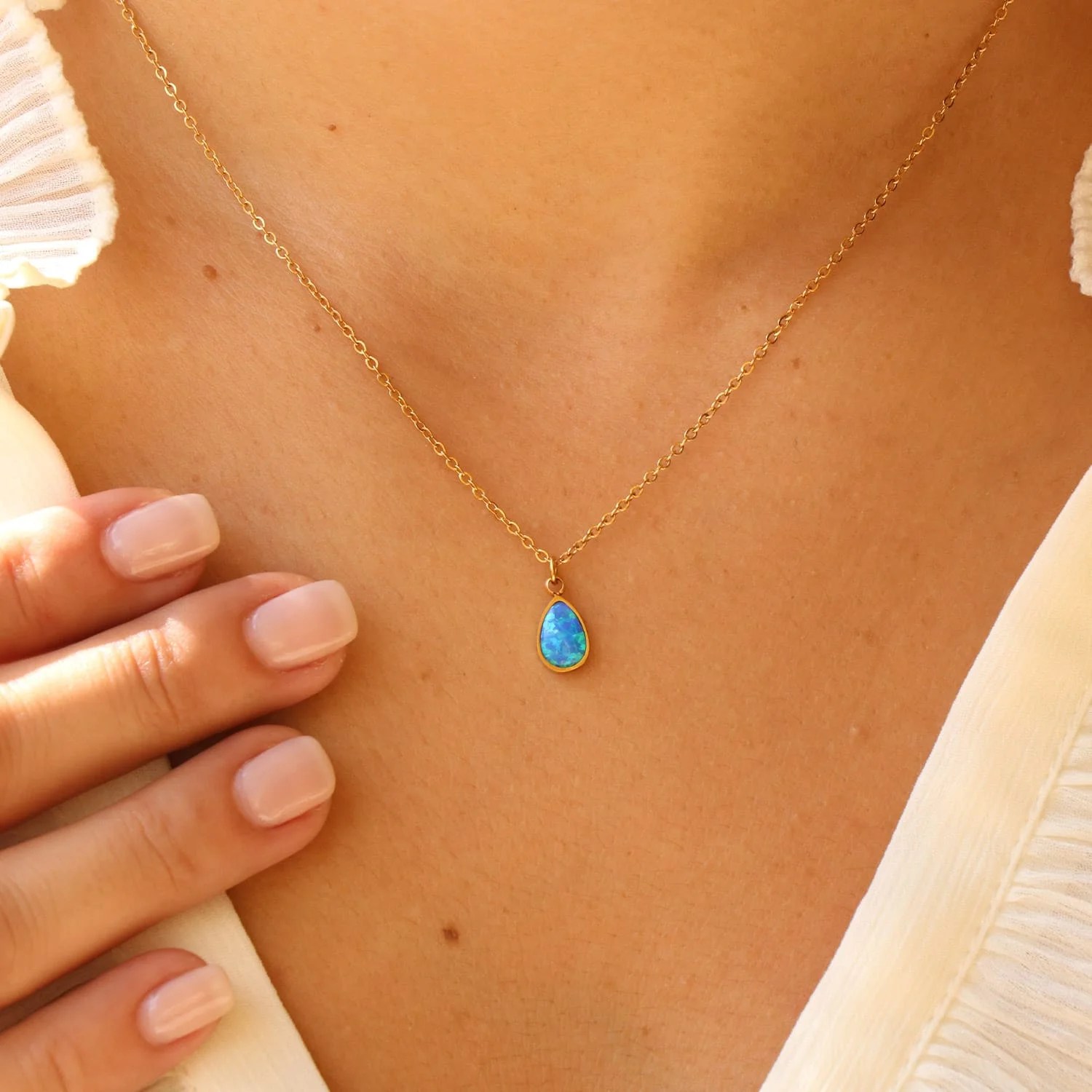 Bothemians Waterdrop Opal Necklace