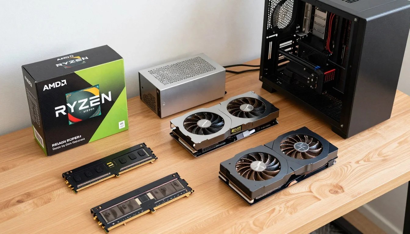 Budget PC Build 2026 Complete Guide To Building Cheap Gaming PCs Budget PC Build 2026 Components Laid Out On Desk 