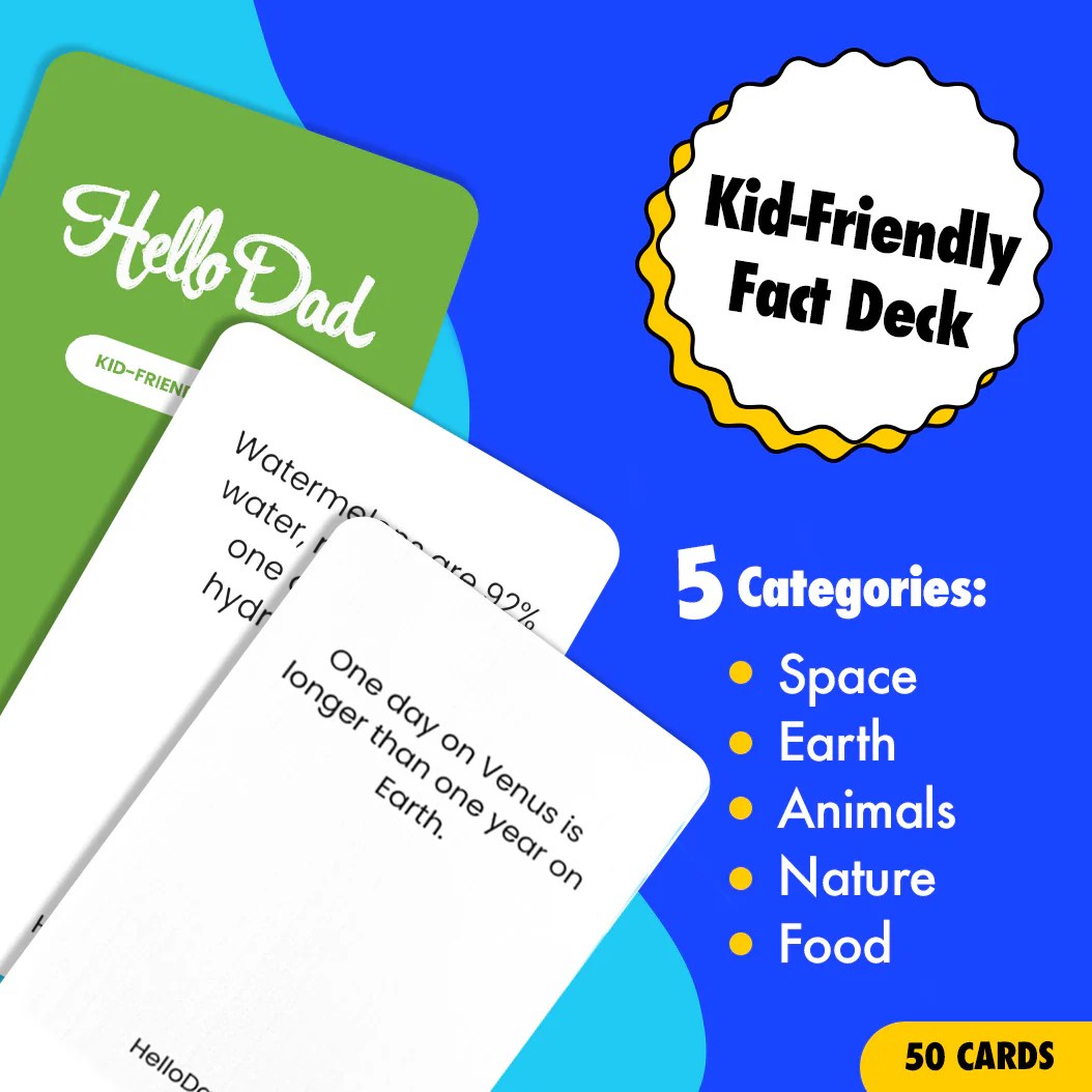 Reward Kid Friendly Facts Card Deck Bottle Whopper