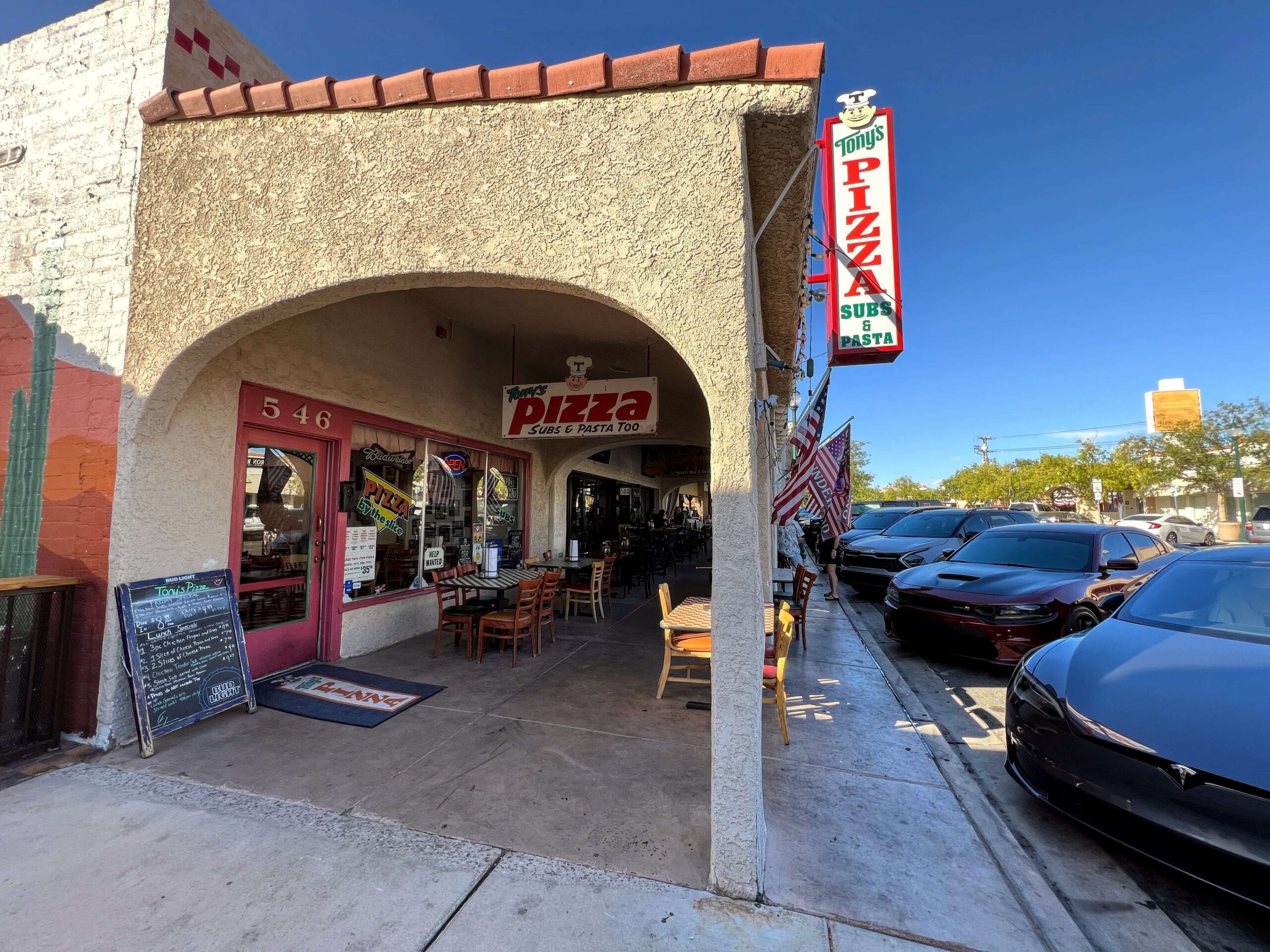 Tony’s Pizza storefront on Nevada Way in Boulder City