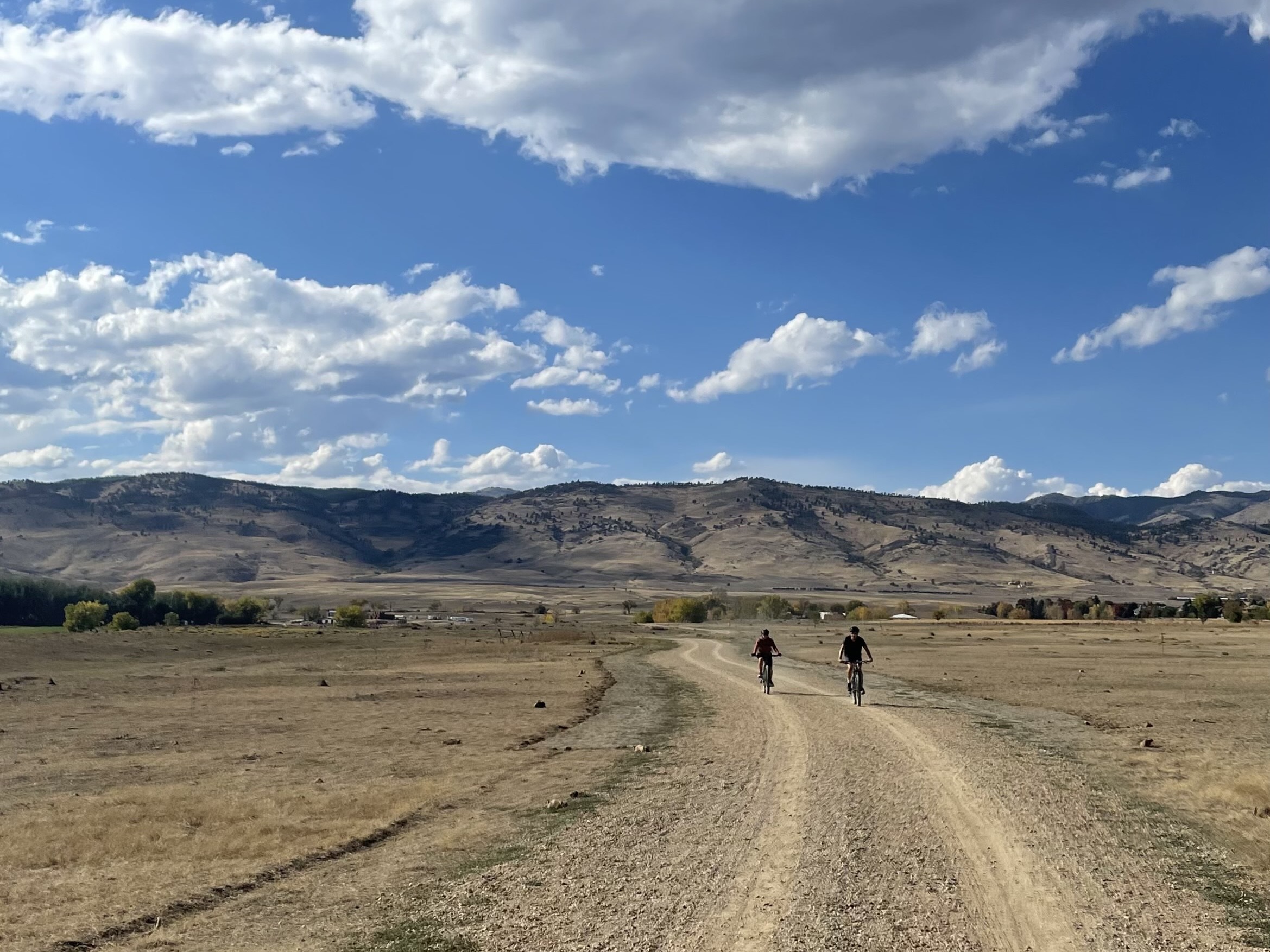 Two bikers at Boulder Valley Ranch