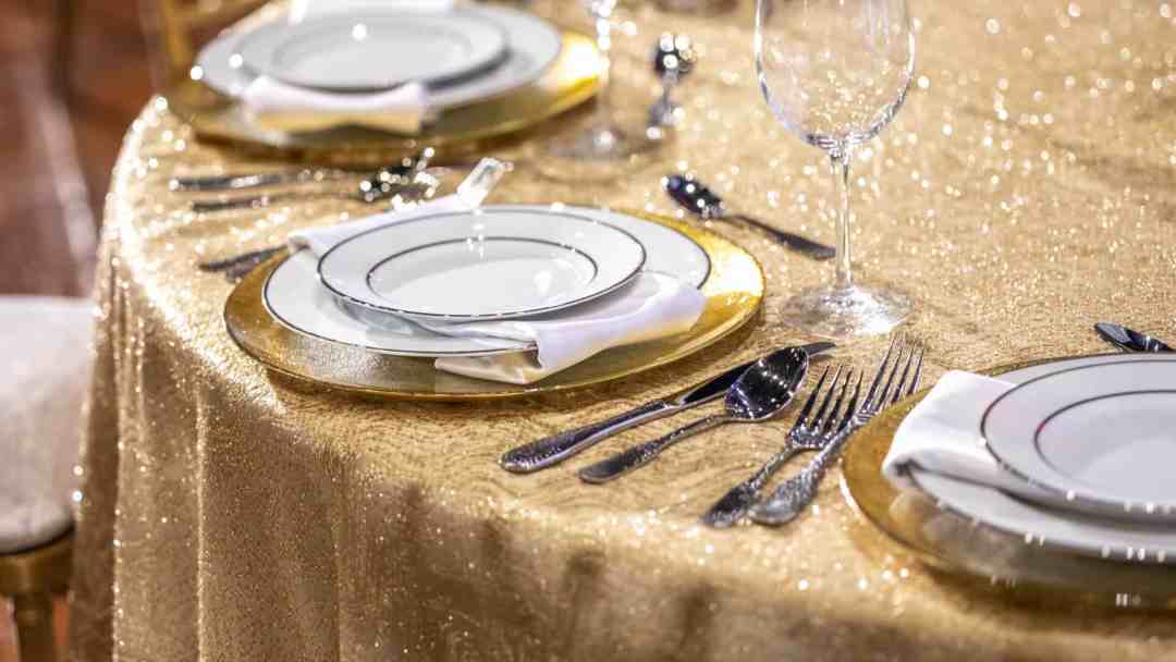 Weddings at Boulder Station Table Settings at a Boulder Station Wedding