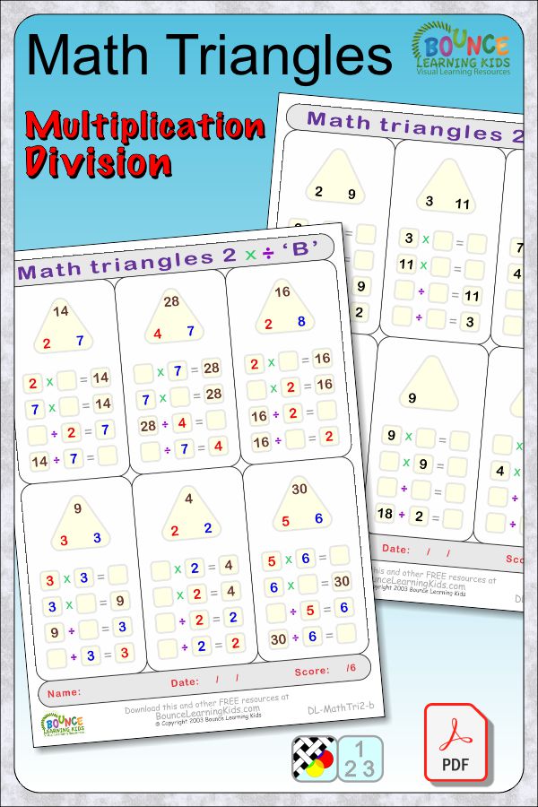 Multiplication Division Math Triangles Pdf Distance Learning Sums - Best Mountain Wallpapers in High Resolution
