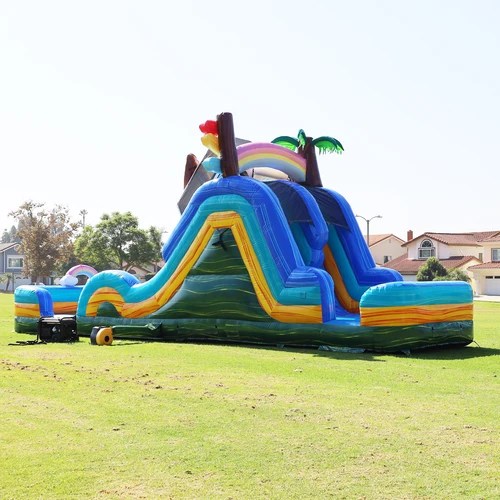 17 ft Dual Lane Wet/Dry Slide Angle 2