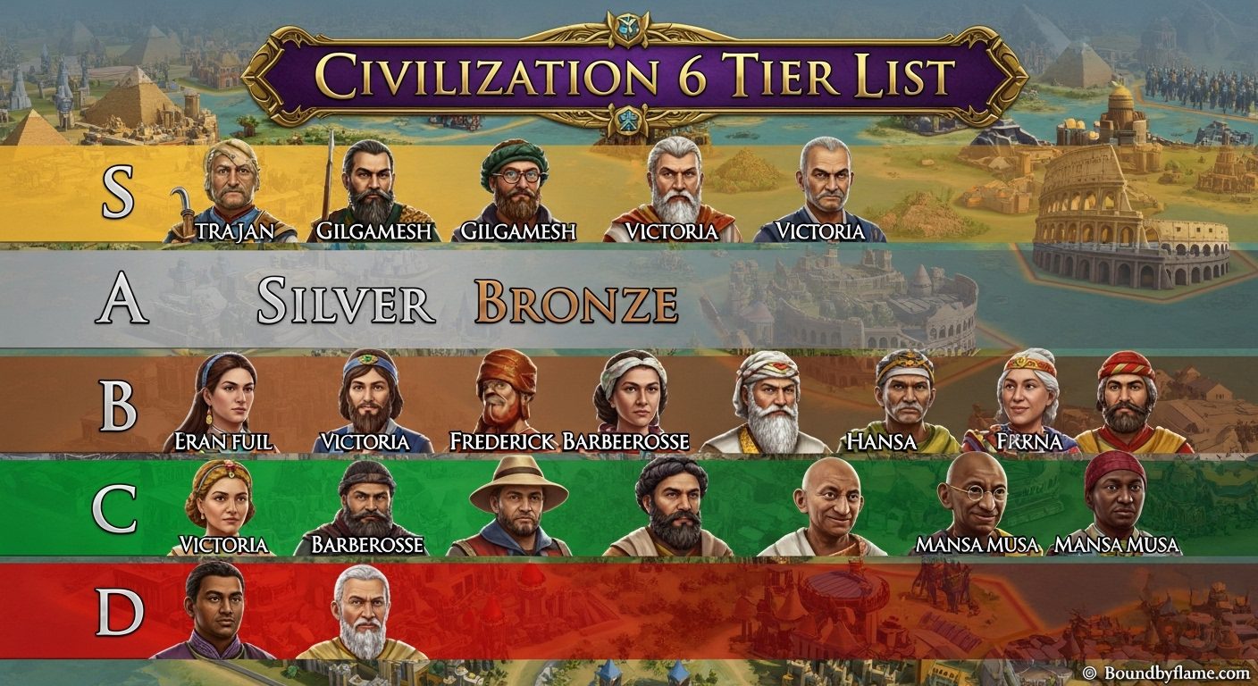6 Tier List March 2026 Best Civs Ranked 6 Tier List 