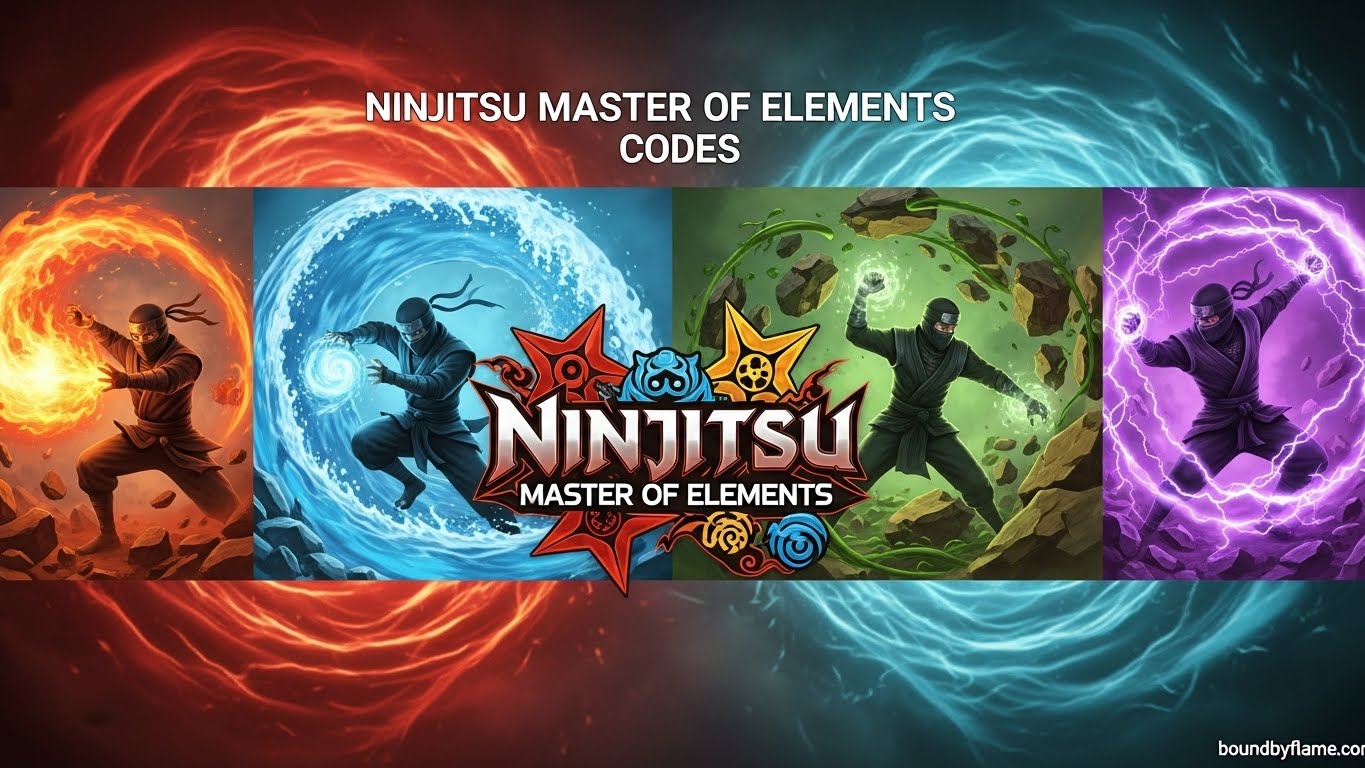 Ninjitsu Master Of Elements Codes March 2026 5 New Codes Available Ninjitsu Master Of Elements Codes 