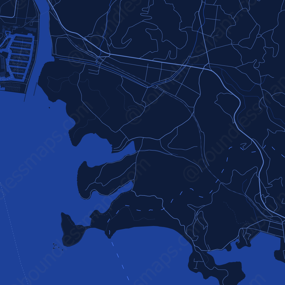 Sasebo Dark Blue Vector Map 1 20K Boundless Maps Sasebo 20000 Sdb A085a5 Preview 3 