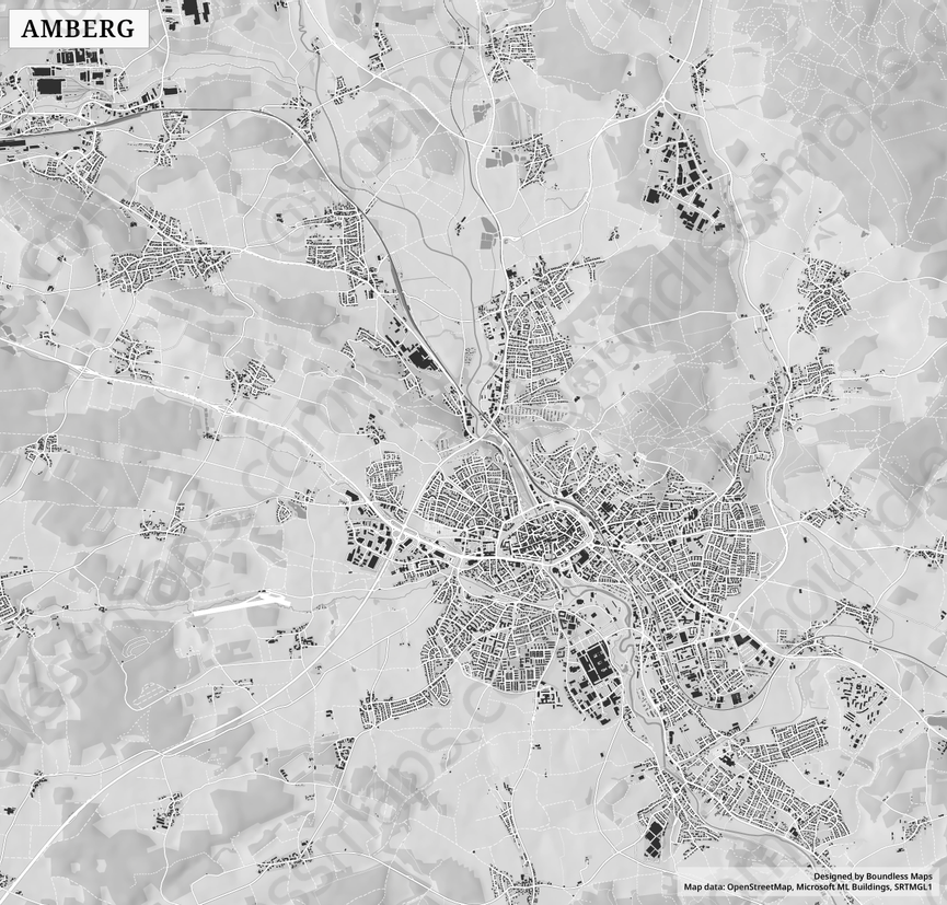 Amberg Figure Ground Vector Map 1 50K Boundless Maps Amberg 50000 Sfg Cd699b Preview 