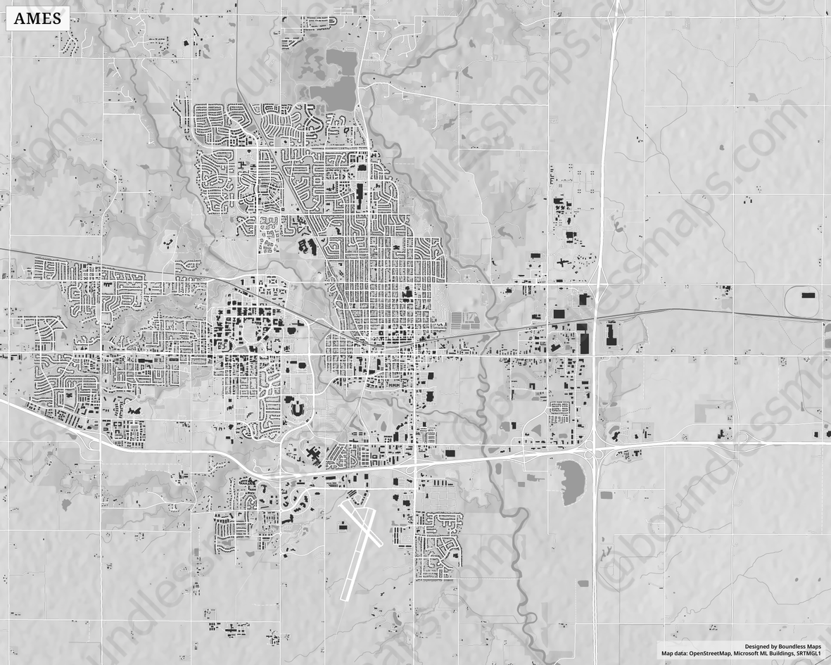 Ames Figure Ground Vector Map Boundless Maps Ames 50000 Sfg 87e623 Preview 