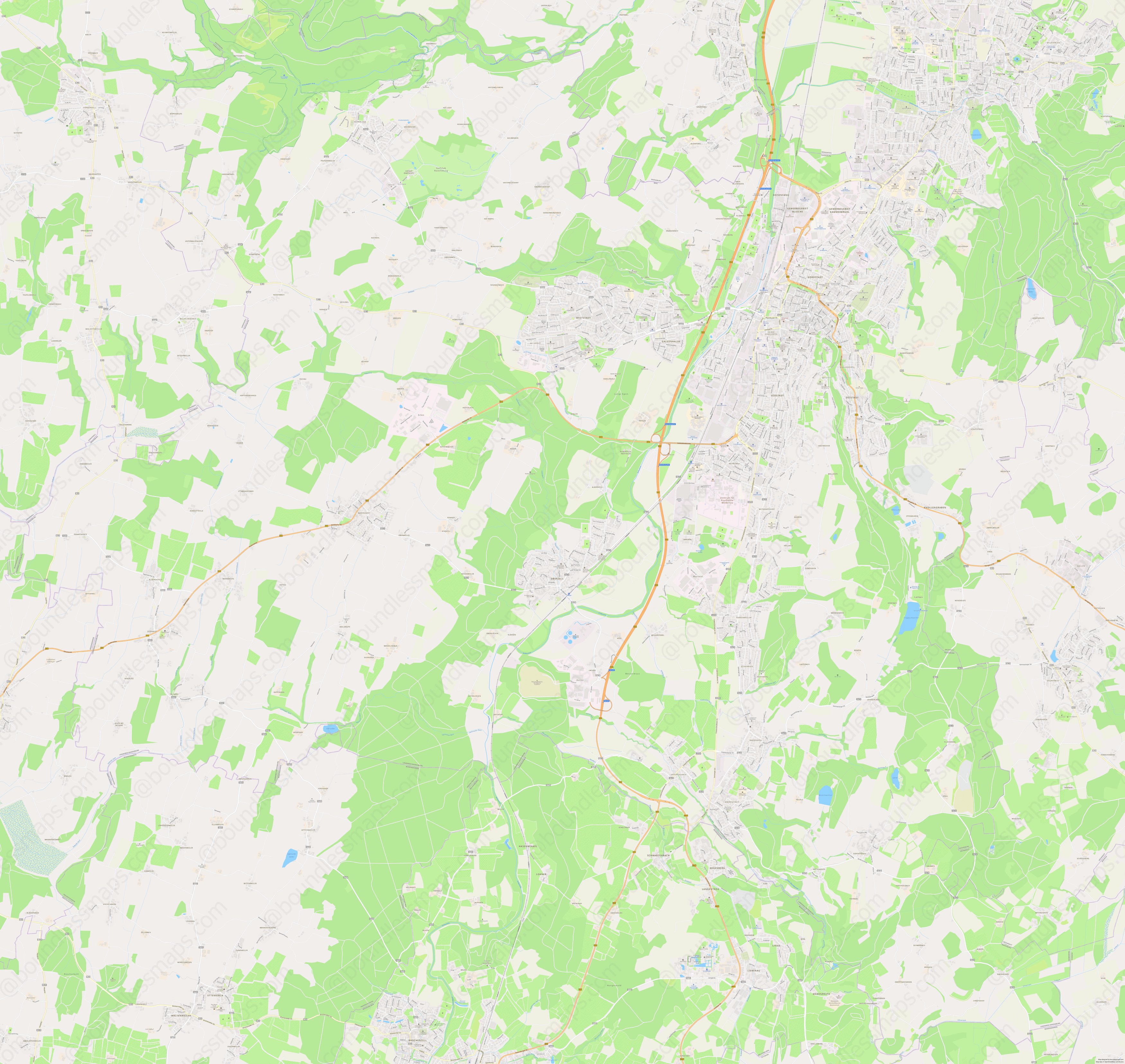 Ravensburg Modern Atlas Vector Map 8K Boundless Maps 8000 Sma 45233A Preview.