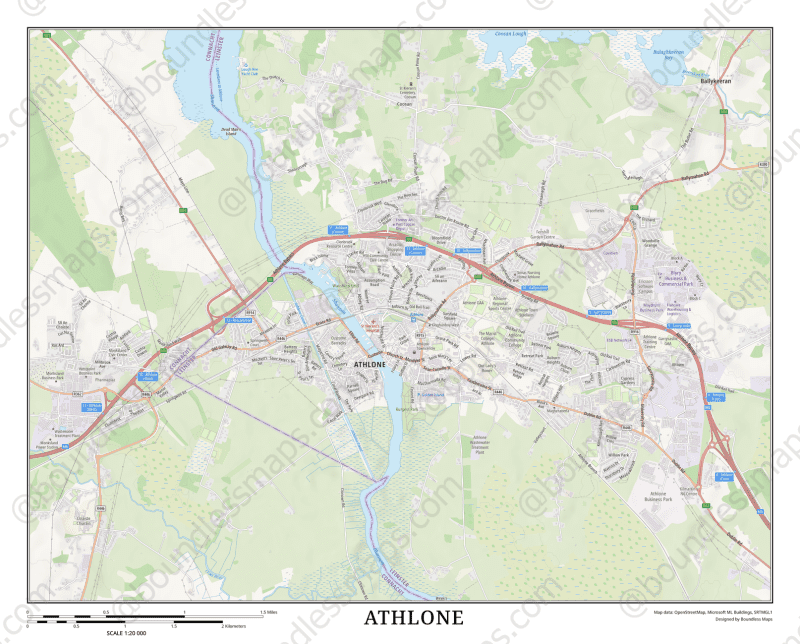 Athlone Topo Atlas Vector Map 20K Boundless Maps 20000 Sta E50703 Preview.