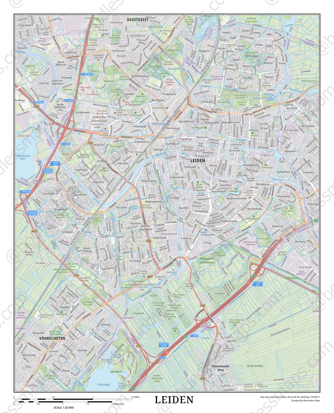 Leiden Topo Atlas Vector Map 1 20K Boundless Maps Leiden 20000 Sta C0b3c8 Preview 