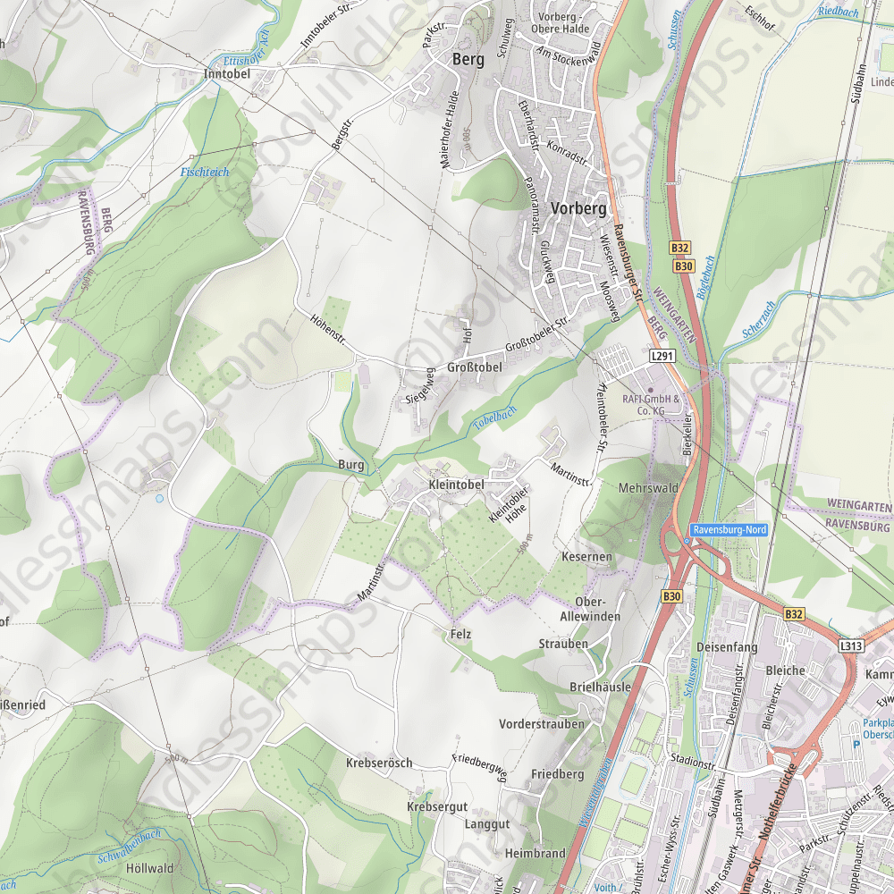 Ravensburg Topo Atlas Vector Map 20K Boundless Maps 20000 Sta 45233A Preview.