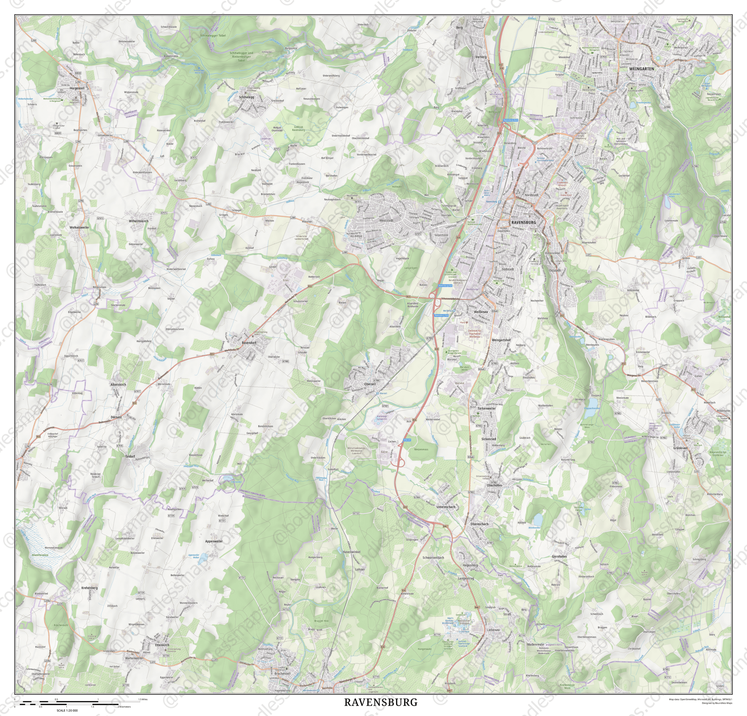Ravensburg Topo Atlas Vector Map 20K Boundless Maps 20000 Sta 45233A Preview Scaled.