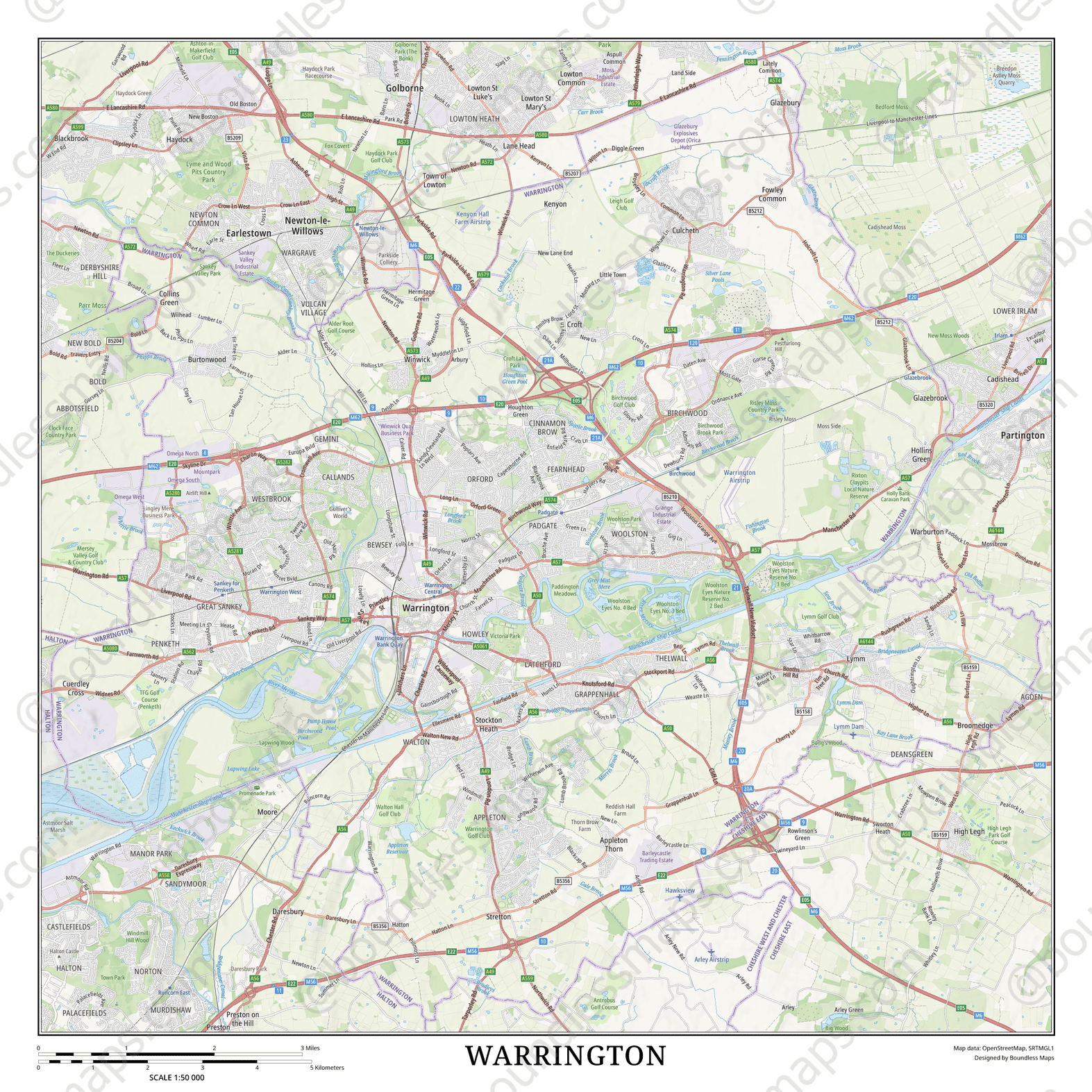 Warrington Topo Atlas Vector Map 1 50K Boundless Maps Warrington 50000 Sta Af9b78 Preview 