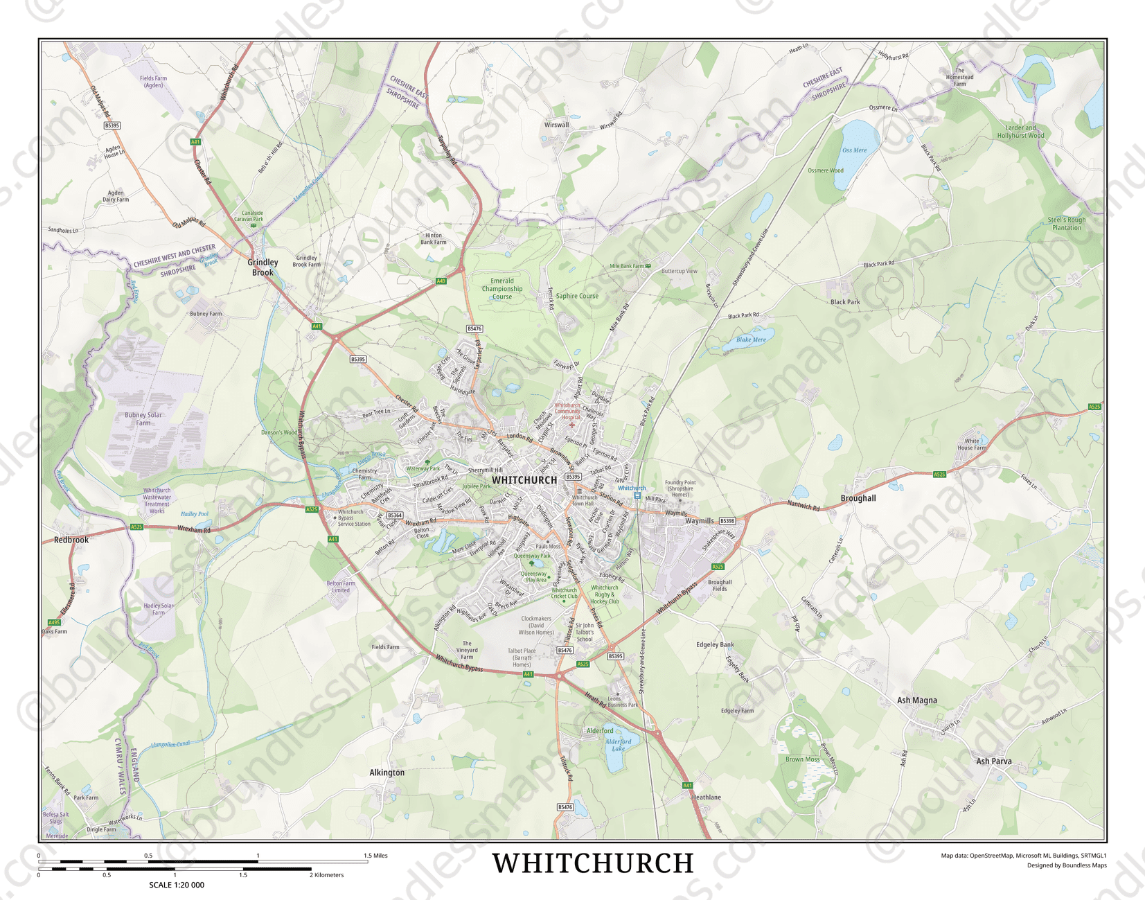 Whitchurch Topo Atlas Vector Map 1 20K Boundless Maps Whitchurch 20000 Sta 510c4e Preview 