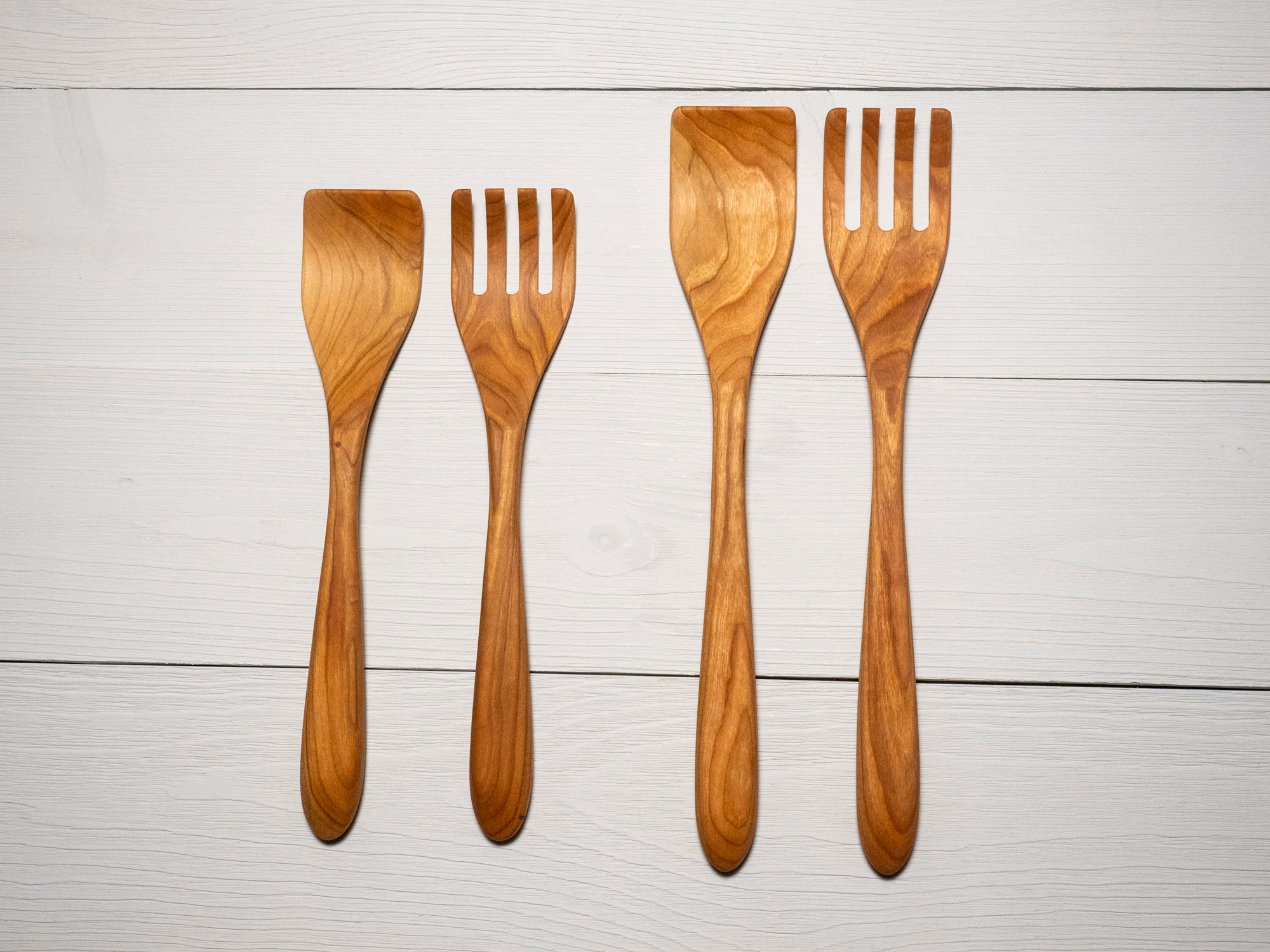 15-inch Cherry Salad Set – The Bowl Mill of Granville, Vermont