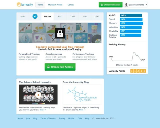 Lumosity app