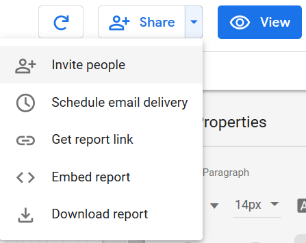 4 Ways to Share a Data Studio Report - BowTied Opossum