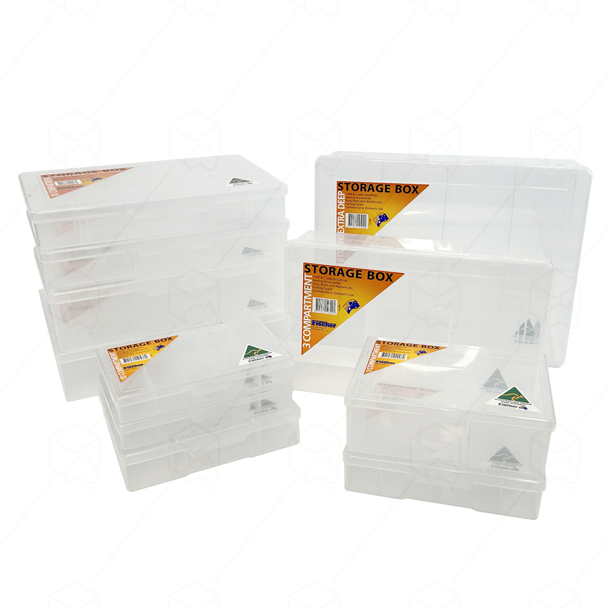 Clear Compartment Boxes - Plastic Storage