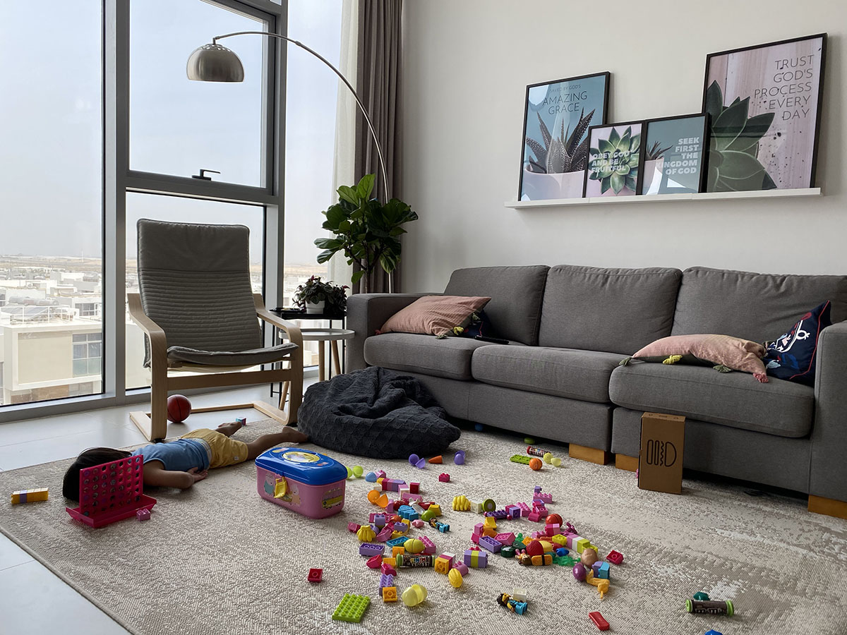 How do you maintain cleanliness at home when you have a toddler?