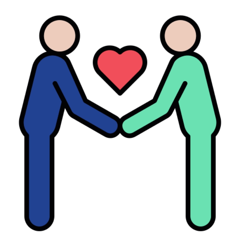 Your trust is our earning two person show care and love