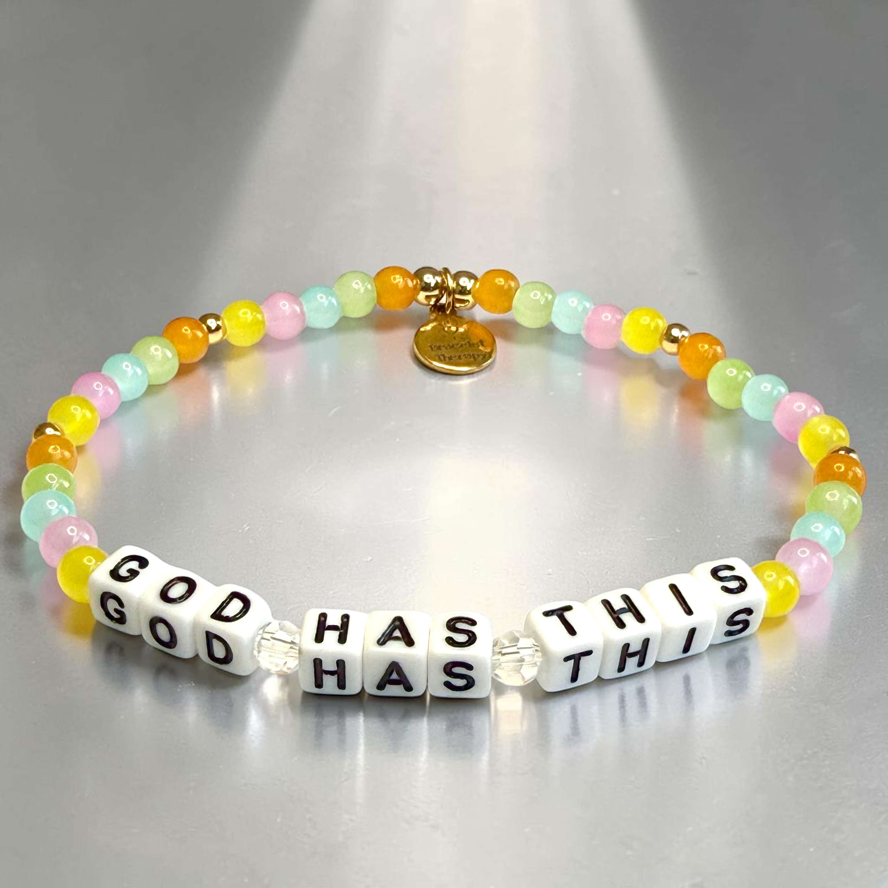 A Picture of Our God Has This Bracelet on Silver with Light from Heaven Shining Down