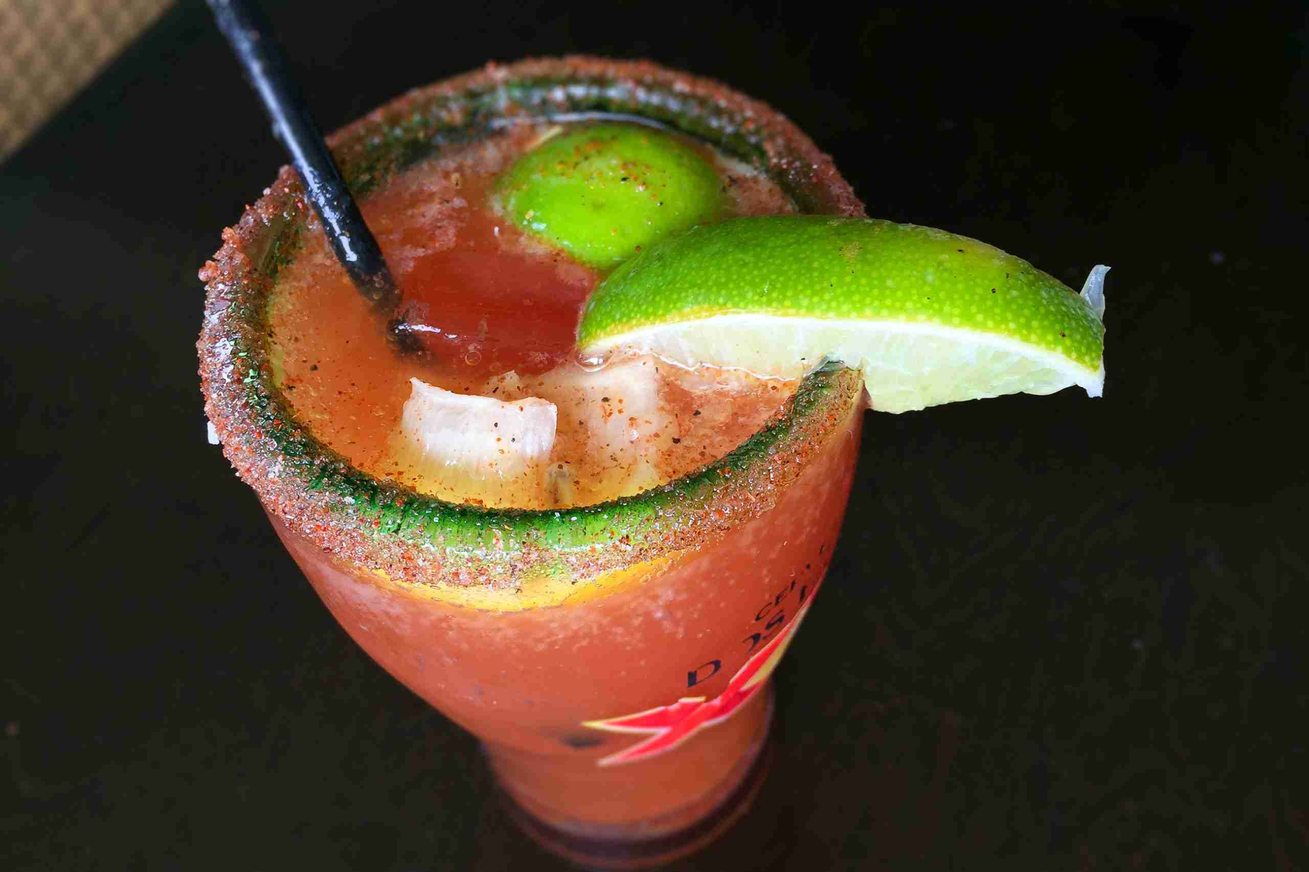 Michelada at Playa Amor (photo by Brad A Johnson)