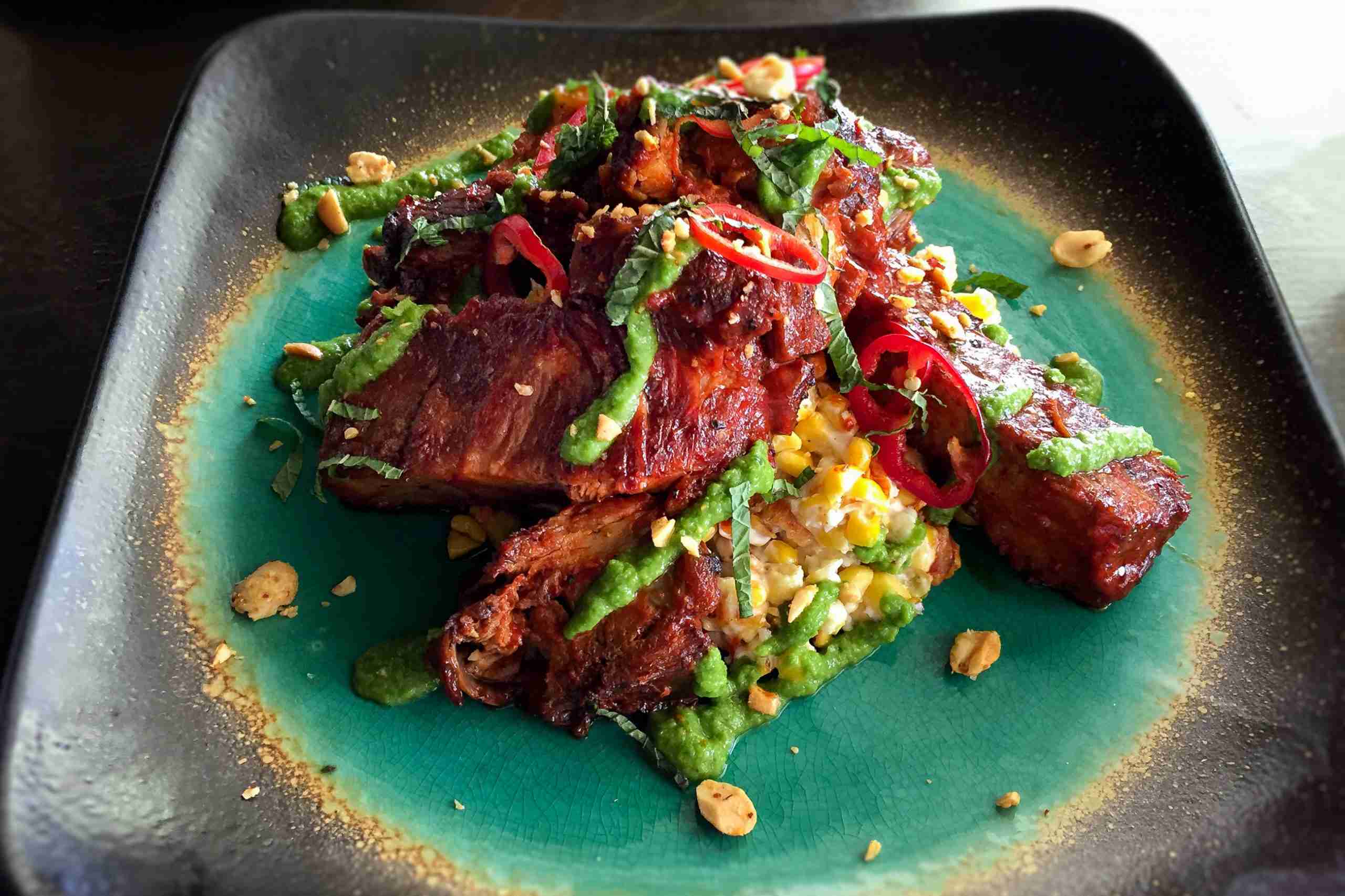 Pork ribs at Playa Amor (photo by Brad A Johnson)