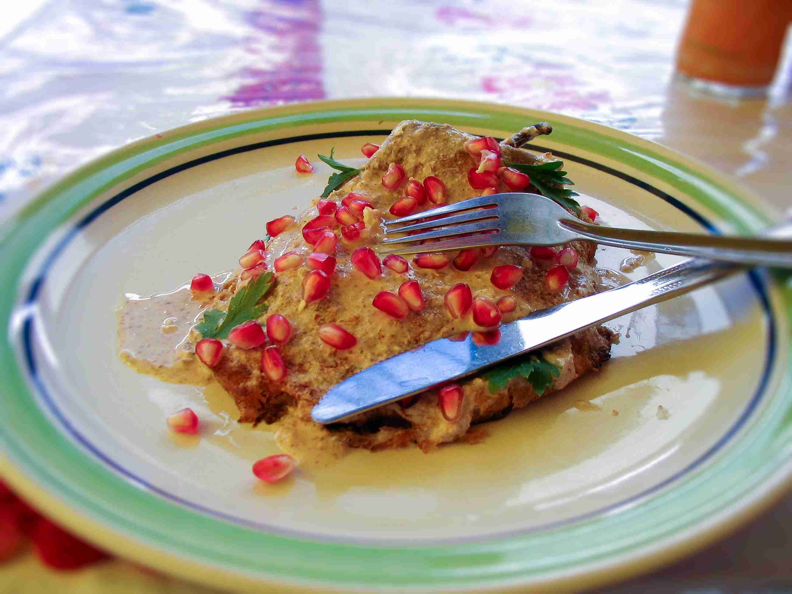 Chiles en nogada at Festival of the Virgin in Cholula, Mexico (Photo by Brad A. Johnson)