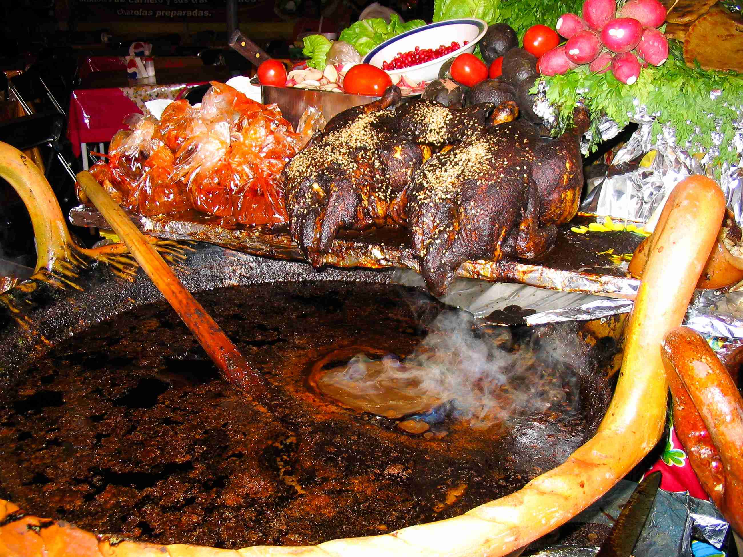 Chicken mole at Festival of the Virgin in Cholula, Mexico (Photo by Brad A. Johnson)
